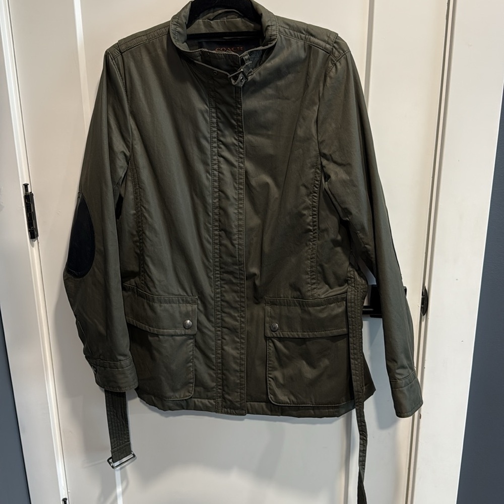 Coach Waxed Belt Hack Utility Jacket Leather Details - Picture 2 of 16